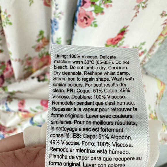 Seraphine Maternity Dress Womens 16 Floral Smocked Nursing Midi Spring Summer - Picture 15 of 16